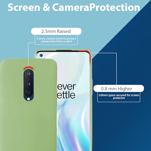 Image of LIRAMARK Liquid Silicone Soft Back Cover Case for OnePlus 8 /1+8 (Mint Green)