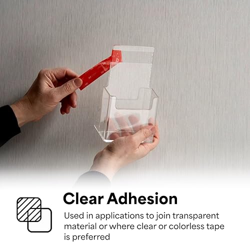 Image of 3M VHB Heavy Duty Mounting Tape 4910, Clear, 0.5 Inches Width X 5 Yd Length (1 Roll)