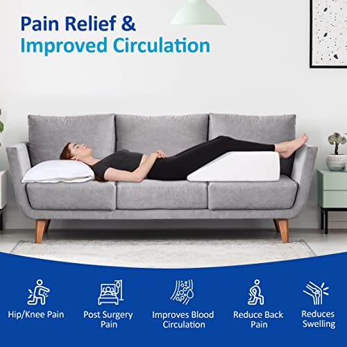 Asani Leg Elevation Pillow, Bed Wedge Pillow With A Cooling Memory Foam Top, Leg Pillow For Lower Back Pain, Circulation, Swelling, Snoring, Recovery, And Reading, Breathable And Washable Cover #TOP3