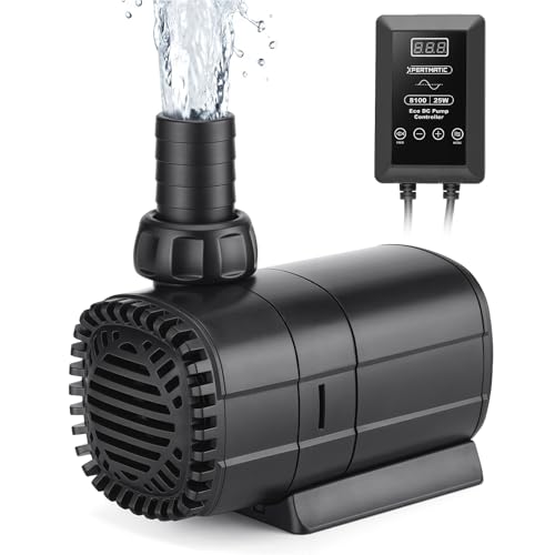 XPERTMATIC 25W DC Aquarium Pump, 925 GPH Variable Speed Fish Tank Pump, 11.5 ft Max Head, Ultra Quiet