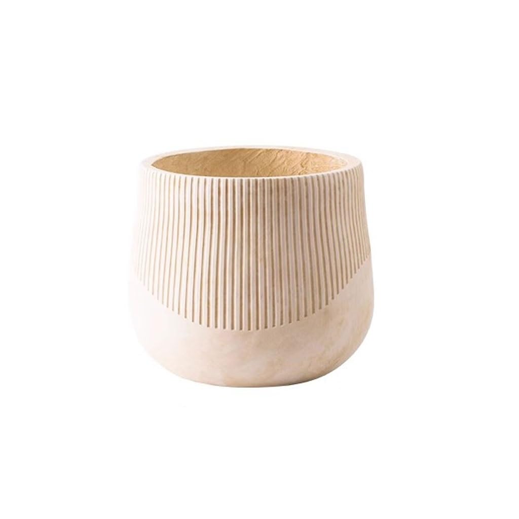GELASIGE Flower Pots Modern Handmade Magnesium Clay Lemon Tree Flower Pot B&B Hotel Lobby Decorative Flower Pot Outdoor Flower Pots(A)