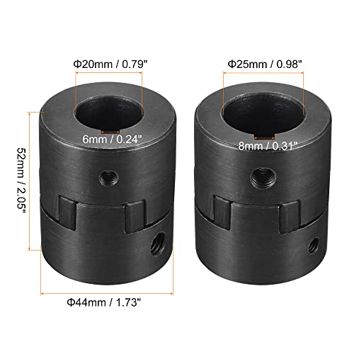 Accouplement flexible 20mm à 25mm MECCANIXITY pour axe de moteur pas à pas