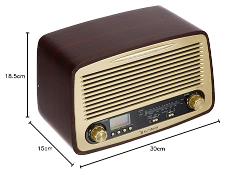 Sunstech RPR4000, Radio de Sobremesa, Madera