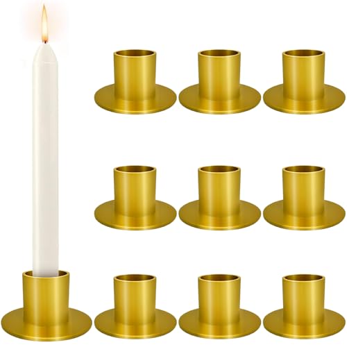 NEMMXUB 9 Pcs Bougeoirs en Métal, Φ2.5cm Candle Holder, Chandelier Bougeoir, Chandelier, Porte Bougie Métal Moderne, pour Les Centres de Table, Fêtes, Mariages, Dîners, Décorations D'intérieur