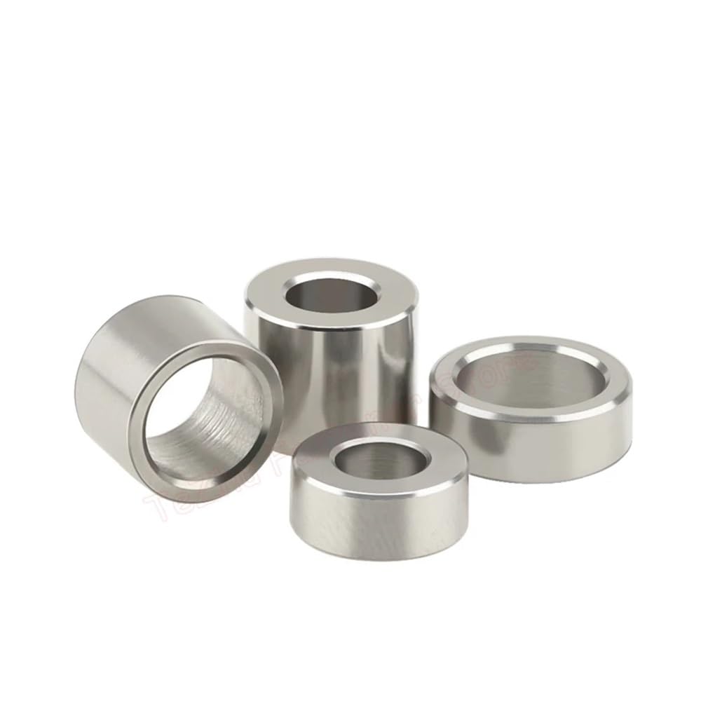 Arandelas variadas 5/10 piezas M8 de acero inoxidable sin rosca, juntas de buje, anillos espaciadores huecos redondos, longitud de manguito 2, 3, 4, 5, 6, 8, 10, 12, 16, 20 mm, arandelas de sujeción(8