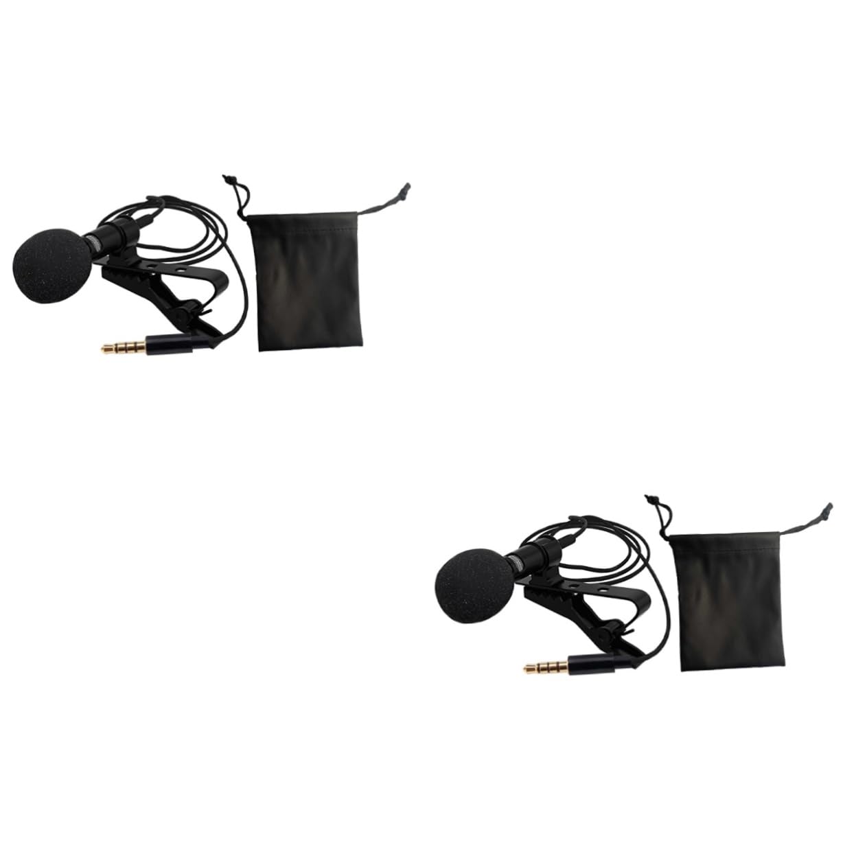 ERINGOGO 2 Sets Noise Cancelling Condenser Microphone Clip-on Omnidirectional Recording for Gaming Vlogging and Conference