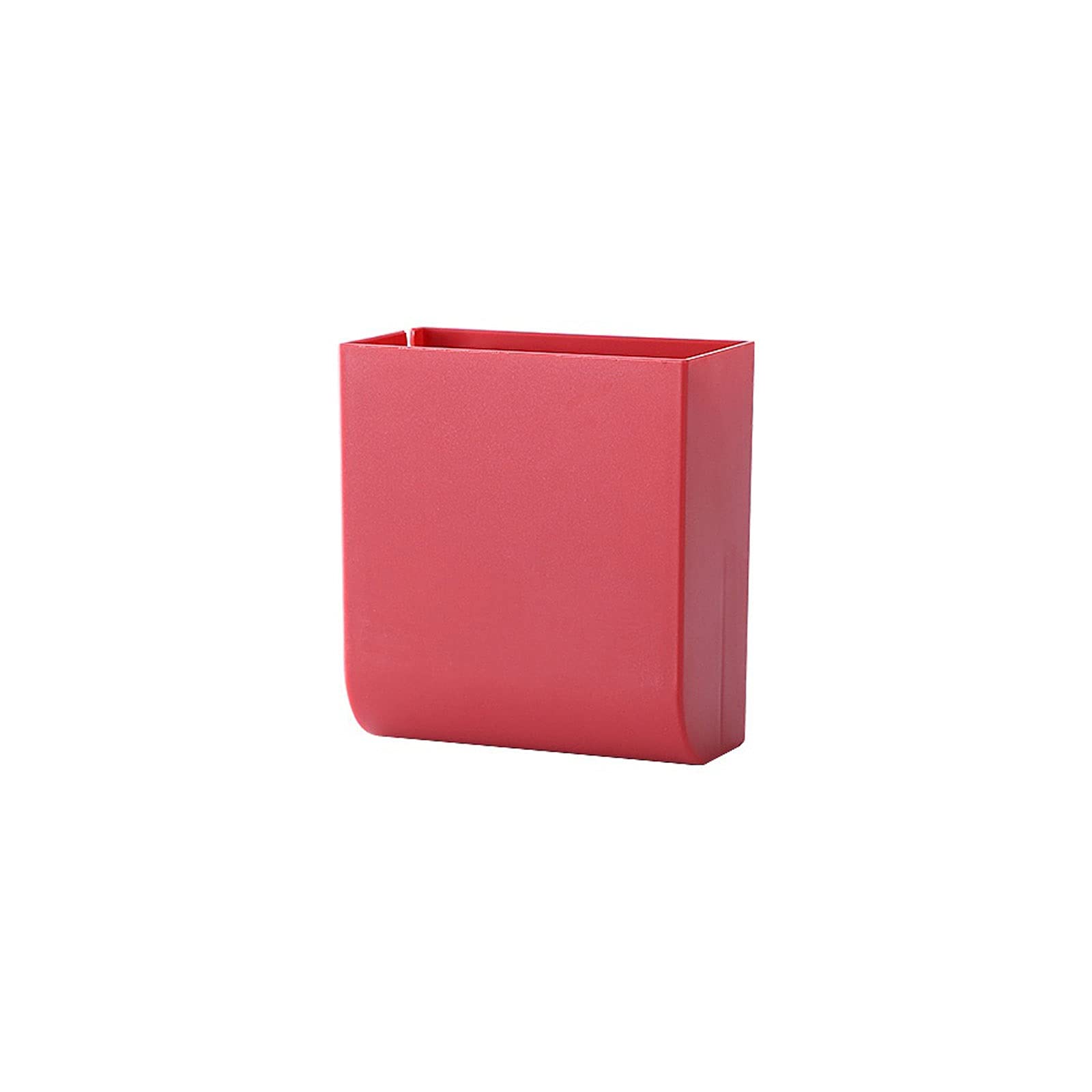 Boîte de rangement murale rouge pour télécommande de télévision et support de téléphone