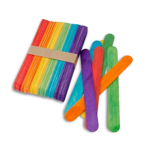 Bâtonnets En Bois - 100 Pièces Réutilisables Pour Glace, Alimentaires
