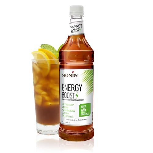 Monin - Energy Boost, Liquid Energy Supplement, Subtle Tea Flavor,