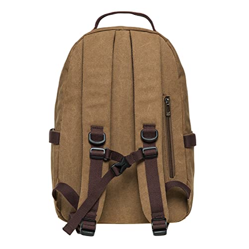 Kaukko Vintage Casual Polyster And Leather Rucksack Backpack(20-2-Khaki) #TOP4