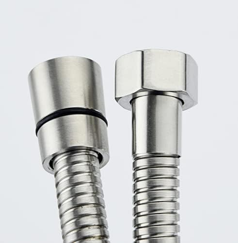 Toilet Bidet Shower Hose 304 Stainless Steel Shower Hose - Universal Fit - Fits All Handheld Shower Heads, Sprayers, And Bidet Sprayers (Brushed Nickel)