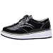 Imagen de ANUFER Mujer con Cordones Brogues Zapatos Deportivos Casual Plataforma Creepers Negro Charol SN02887 EU40