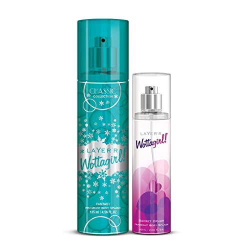 Image of Layer'r Wottagirl Classic Fantasy & Secret Crush Body Mist, 135ml & 60ml