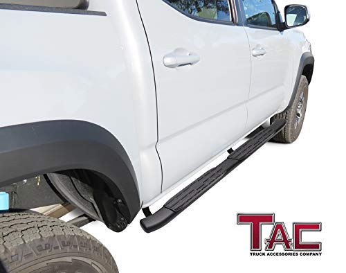 Tac Side Steps Running Boards Fit 2005-2023 Toyota Tacoma Double Cab Truck Pickup 4.25" Texture Black Side Bars Nerf Bars Off Road Accessories (2Pcs) #TOP1