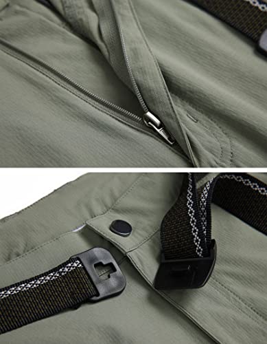 Wenronsta Men's Hiking Work Cargo Pants Quick-Dry Lightweight Waterproof 6 Pockets Outdoor Mountain Fishing Camping Pants Sage Green M #TOP3