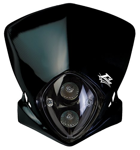 Placa faro racing TUN'R negro carenado frontal para moto de marchas 50cc