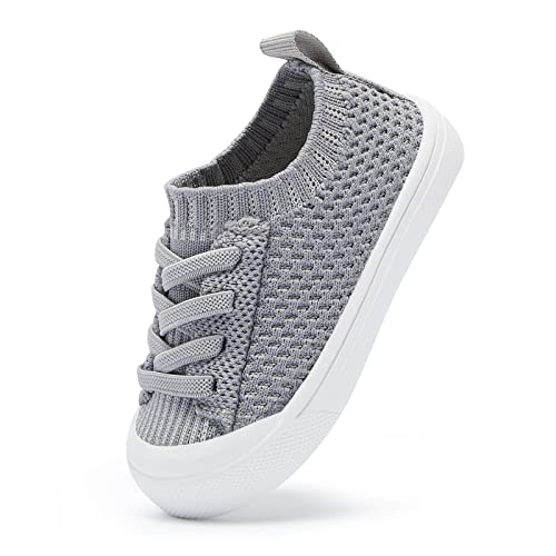 Bmcitybm Baby Boy Girl Shoes Slip On Walking Shoes Lightweight Sock Sneakers Infant First Walker Shoes 6 9 12 18 24 Months Grey Size 12-18 Months Infant #TOP30