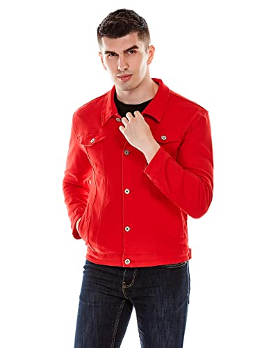 Image of Idopy Men`s Casual Cowboy Rugged Jean Denim Biker Trucker Jacket