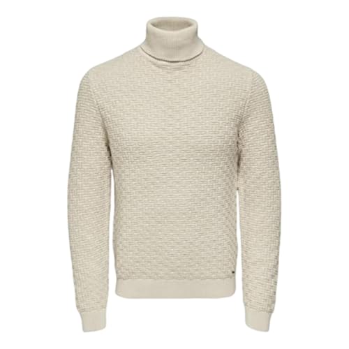 Pull en maille homme col roulé chaud et ajusté pull-over