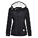 TWIOIOVE Freizeitjacke Damen mit Kapuze Jacke Reißverschluss Winter Dicker Fleecejacke Winddicht Atmungsaktiv Übergangsjacke Plus Samt Softshelljacke Gemütlich Warm Funktionsjacke