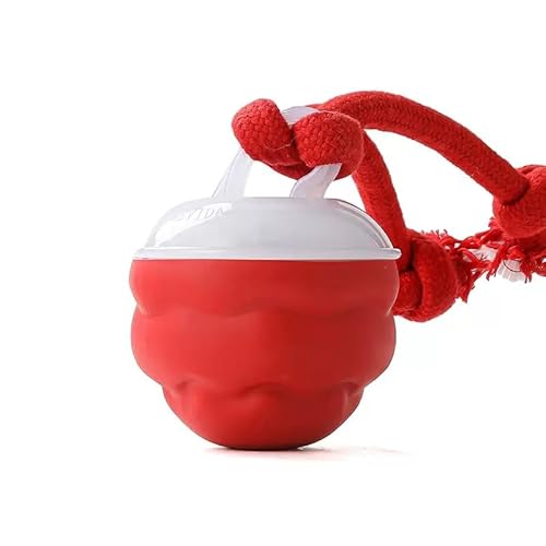 IUUWON Interactive Dog Toys, [Newly Upgraded] Interactive Dog Ball for Medium/Large Dogs, Automatic Moving Dogs Toy Wicked Ball for Boredom & Training, USB Rechargeable (RED)