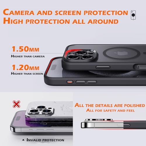 Coque iPhone 16 Pro compatible MagSafe antichoc en TPU mat gris - 5