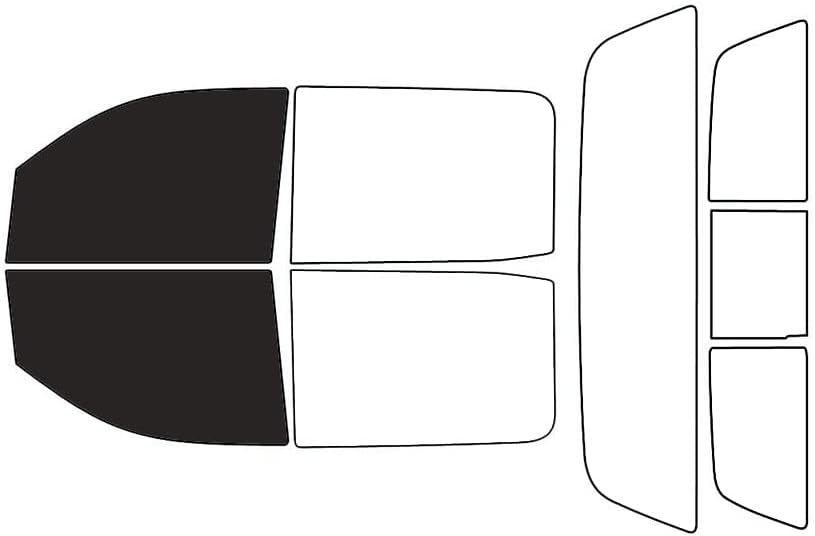 Rvinyl Window Tint Kit Compatible with GMC Sierra 2014-2018 4 Door Crew Cab - Black 20% - Single Ply No Bubble Film - Do it Yourself Vehicle Front Precut Kit