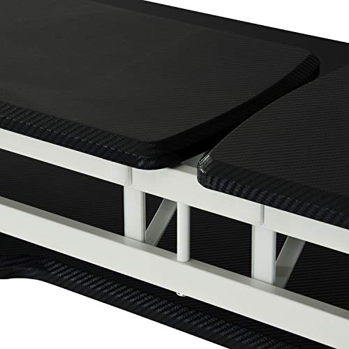 Techni Sport White Stryker Gaming Desk With Mdf Panel, Computer Desk With Scratch Rust Resistance Steel Frame, White #TOP5