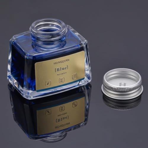 Image of HONGDIAN, Ink Bottle - Non Carbon | Blue | 60ml Premium Writing Ink.
