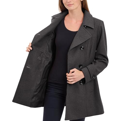 Image of Anne Klein Women's Classic Double Breasted Wool Coat