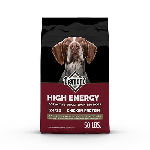 Diamond High Energy Adult Dry Dog Food 24/20 for Highly Active, Sporting and Working Dogs 50lb Bag