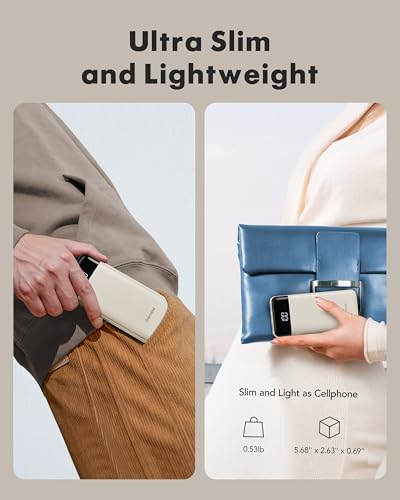 Image of charmast Portable Charger with Built in Cables, Power Bank with Cords Wires, Slim 10000mAh Travel Battery Pack 6 Outputs 3 Inputs 3A Fast Charging for Samsung Google Pixel LG Moto iPhone iPad