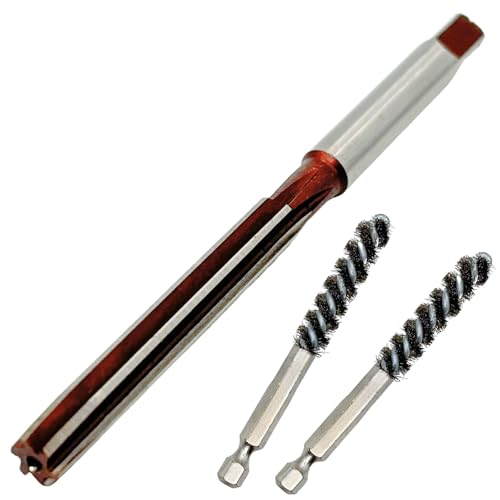 MARUHADO ホーゼル クリーナー 掃除セット ゴルフ リシャフト ドリルビット クラブ ウッド用 アイアン用 粗削り用リーマー & 仕上げ用ブラシ2本