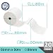 Rollos de papel térmico 80 mm x 80 mm x 12 mm...