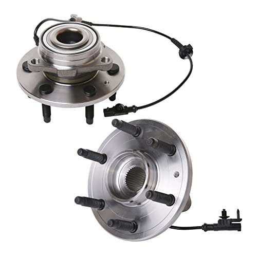 front wheel hub bearing set of 2-4wd compatible with chevy, cadillac, gmc - escalade, avalanche, silverado 1500, suburban, tahoe, sierra 1500, yukon xl - replaces 515096, 930-611, 10393171, 22841381