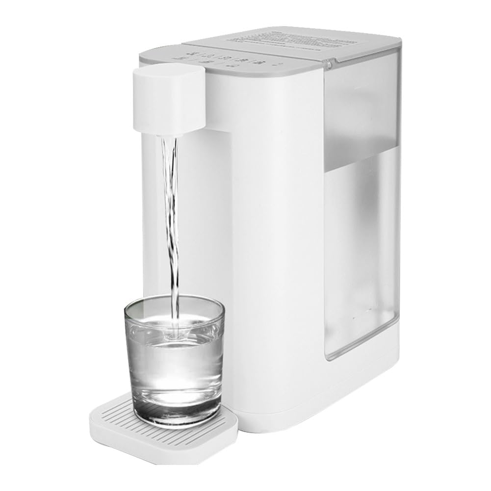 MYFTNP Portable Mini Drinking Machine, Instant Hot Water Dispenser, Heated Desktop Purified Water Dispenser, For Office Home White