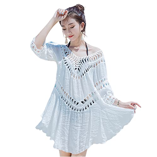 Robe de plage légère KOOBS pour habiller un bikini sans transpirer en vacances