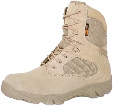 MORNISN Military Tactical Boots for Men Waterproof Hiking Jungle Army Combat Side Zip Work Boots