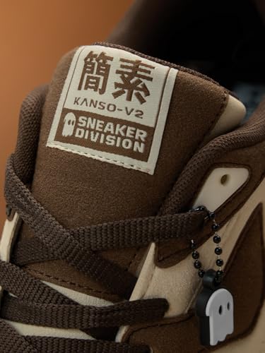 Image of The Souled Store Kanso V2: Beige Women and Girls Low Top Sneakers | Beige & Dark Brown Premium Suede Trainer with Cushioned Insole, Padded Ankle Support & Durable Outsole