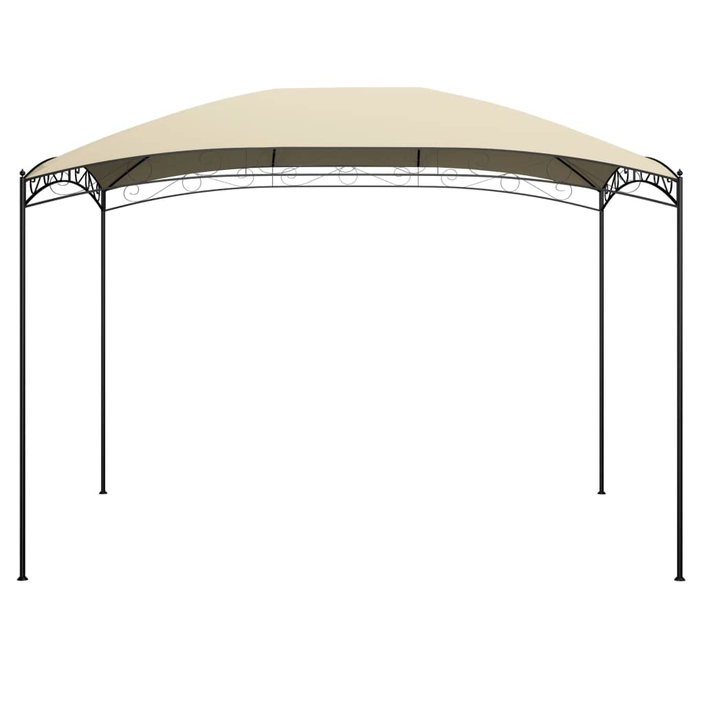 Gazebo 3 x 4 x 2,65 m, crema, 180 g/m², con telaio in acciaio e tetto rivestito in poliammide, per feste in giardino, barbecue e picnic