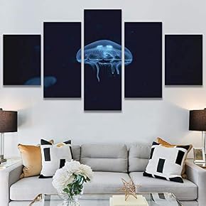 SIGNWIN 5 Panel Canvas Wall Art Light Float...