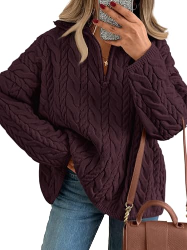 Trendy Queen Women's Oversized Sweaters Cable Knit...