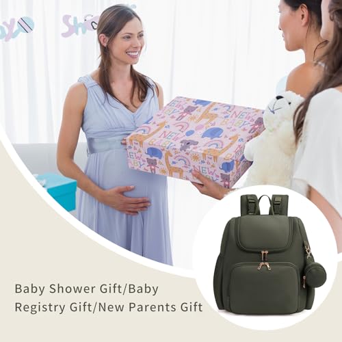 CEI-CEI Neoprene Diaper Bag Backpack Stylish Baby Maternity Bags Travel Tote for Mom with Insulated Pockets, Changing Pad, Stowable Shoulder Strap by CEI-CEI - Image 7