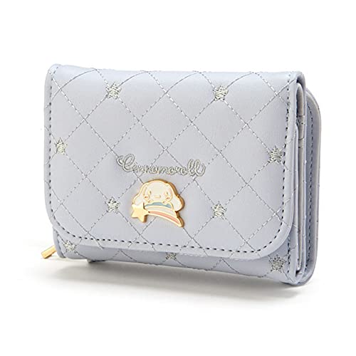 Carteira My Melody Kuromi, carteira curta pequena de desenho animado fofo, bolsa de cartão para senhoras meninas, bolsa de dinheiro feminina carteira dobrável com três dobras, Azul, Casual