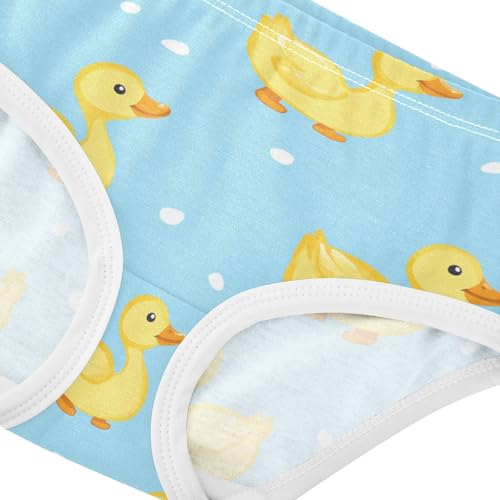 Wusikd Yellow Ducks Girls' Underwear Cotton Girls Briefs Soft Toddler Underwear 2T4