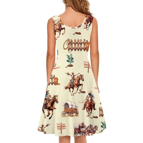 Image of TOADDITDO Womens Summer Sleeveless Tank Dress with 2 Side Pockets XS-4XL Plus Size