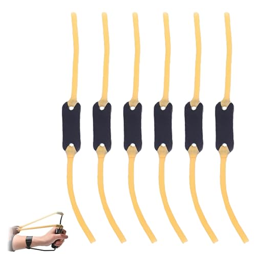 6 Piezas Tirachinas Profesional de Caza,Gomas Tirachinas Profesional,Goma Elástica para Slingshot Replacement,Esortera de Catapulta Látex de Gomas Flexible,Deportes Recreativos Accesorios Caza