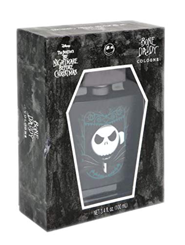 The Nightmare Before Christmas Bone Daddy Mens Cologne 3.4 Fl. Oz! Blend Of Warm Woods, Exotic Citrus, Vanilla, Cedar, Clove & Amber! Sweet Smell Halloween Cologne Inspired By Jack Skellington!