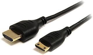 Replacement HD HDMI Cable Cord V1.4 High Speed with Ethernet Compatible With Canon Mini C Lead HTC-100 for Most EOS + Rebel DSLR / Ixus / Powershot / Elph Digital Camera and Legria Camcorder
