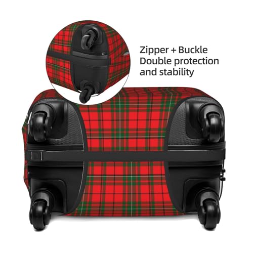 Clan Macaulay Tartan Luggage Cover, Protective Washable Suitcase Cover - Travel Fashion Elastic Suitcase Protector Medium4